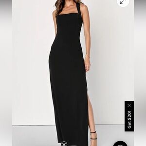 Lulu's Classic Black Maxi Dress